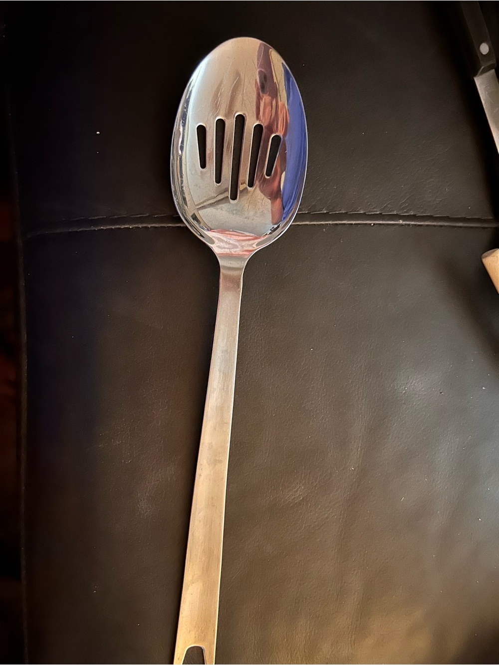 Vintage German Stainless Steel Slotted Serving Spoon / Cooking Utensil